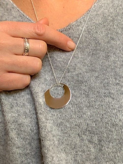 Collier chaîne anneau incurvé 925 grammes